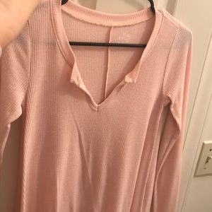 Light pink long sleeved blouse